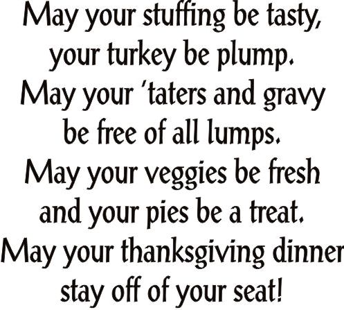 Thanksgiving Greeting Stay Off Seat